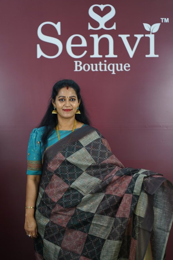 Jute Cotton Brown & Onion Pink