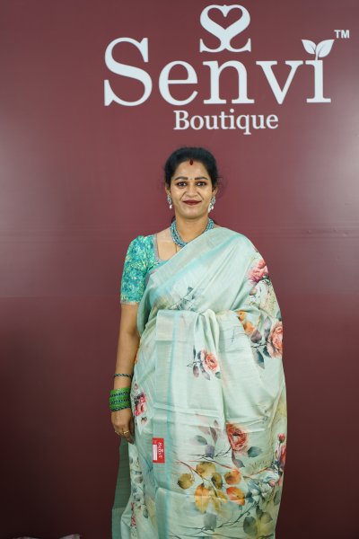 Cotton Digital Print Cornflower Blue