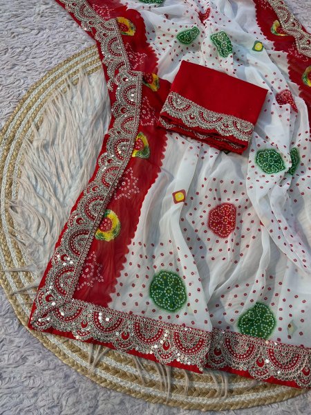 Banaras Georgette Saree