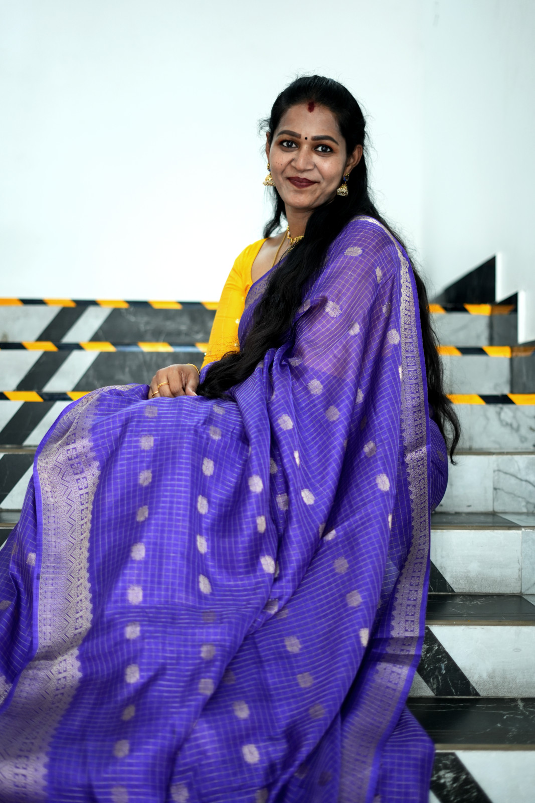 Purple Crepe Silk