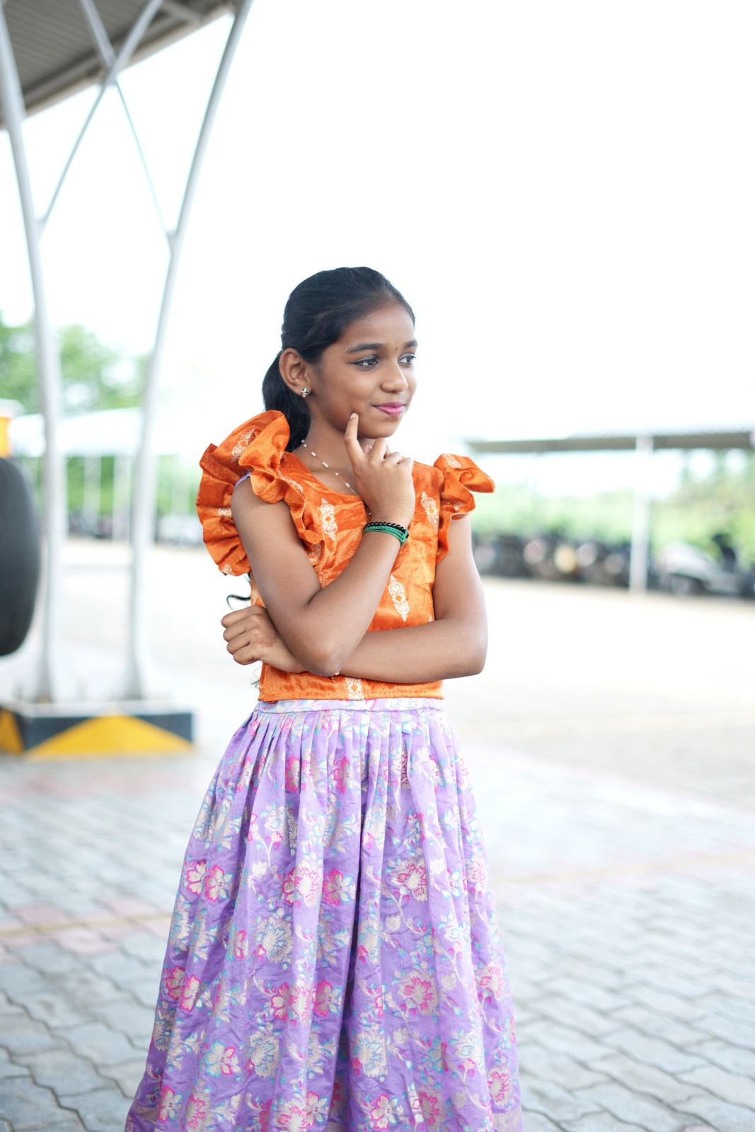 Orange with Pink Gown