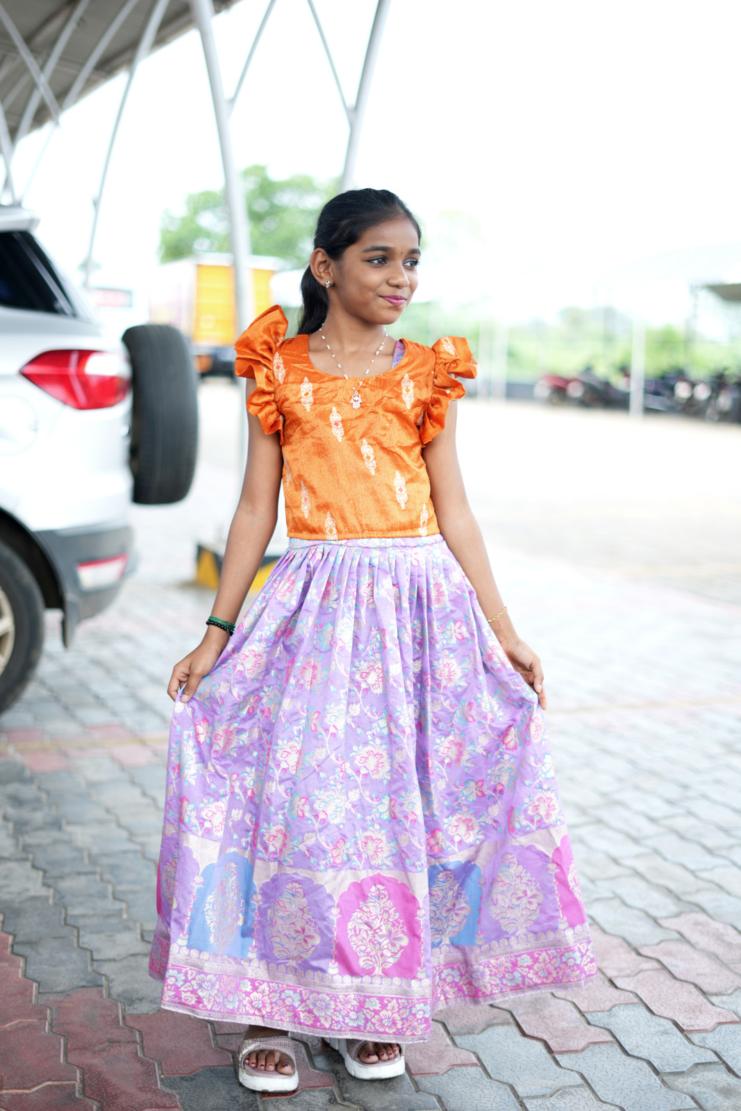Orange with Pink Gown